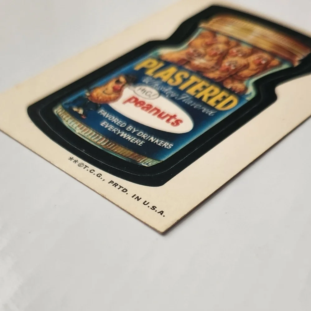 🍺Vintage 1973 Wacky Packages Sticker - Plastered Peanuts (Series 2 Topps) 🥜🥃